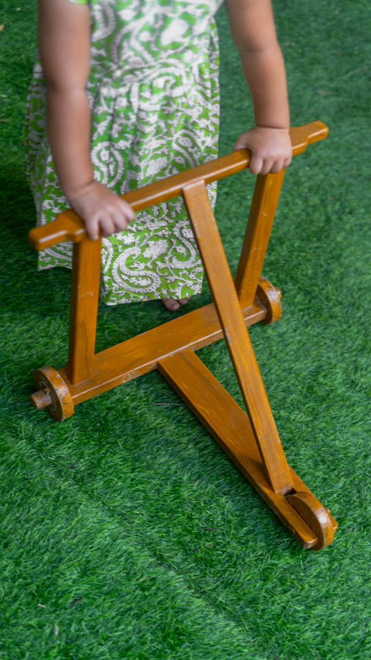 Classic Wooden Push Walker for Toddlers