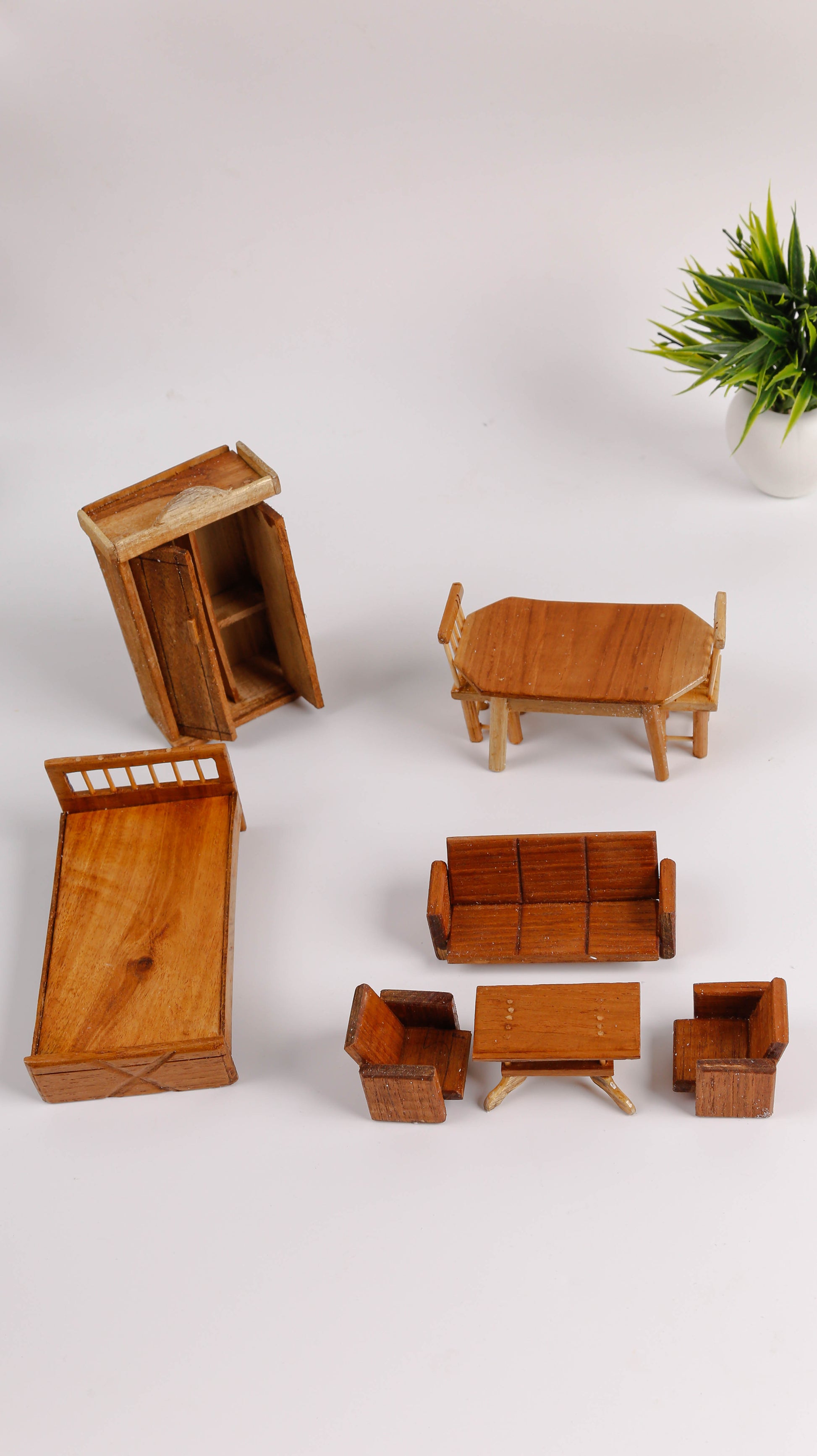 Miniature Wooden Furniture Set