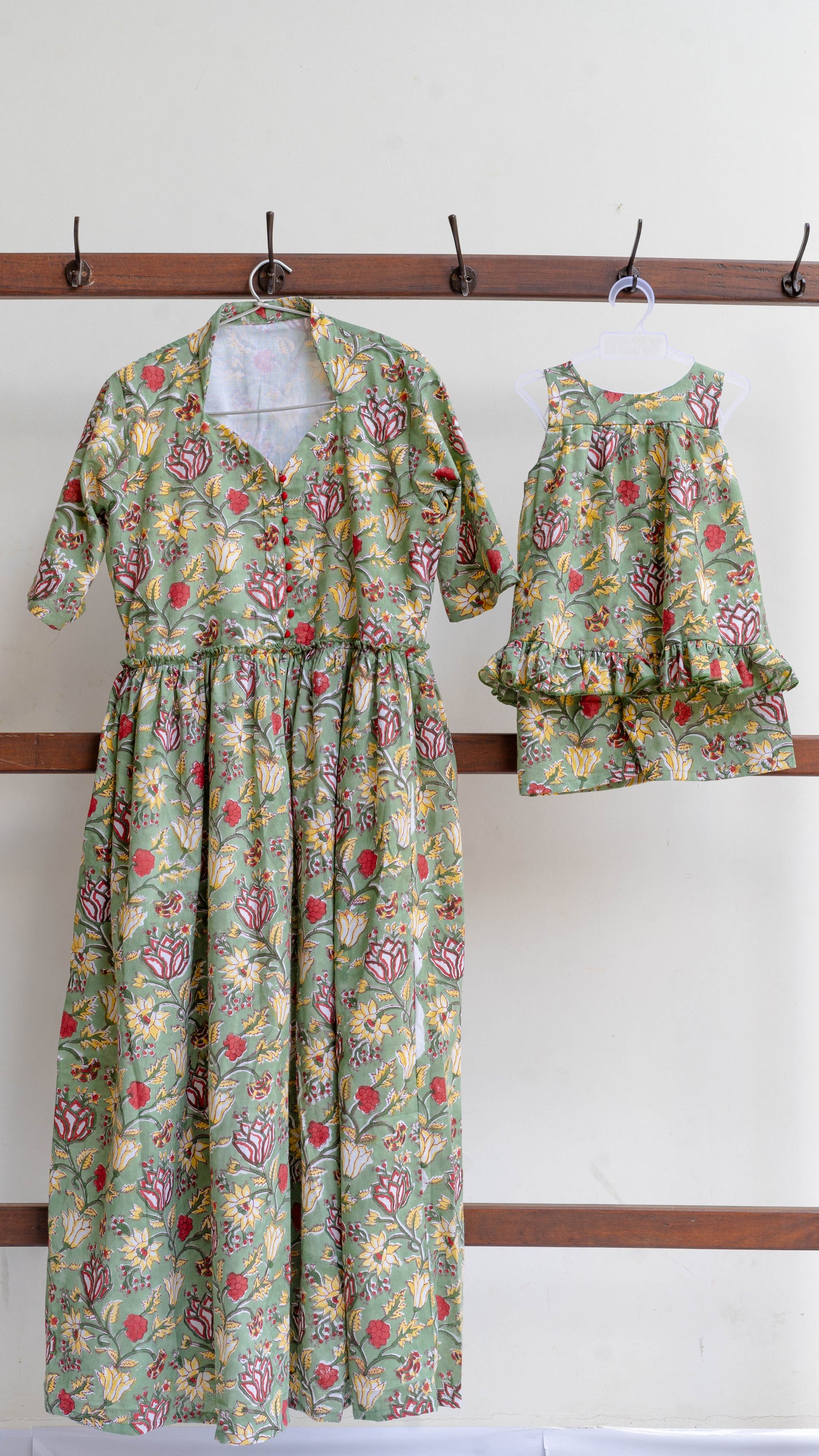 Mother & Daughter Twinning Dress | Wild Floral Print | Multi-colour Floral