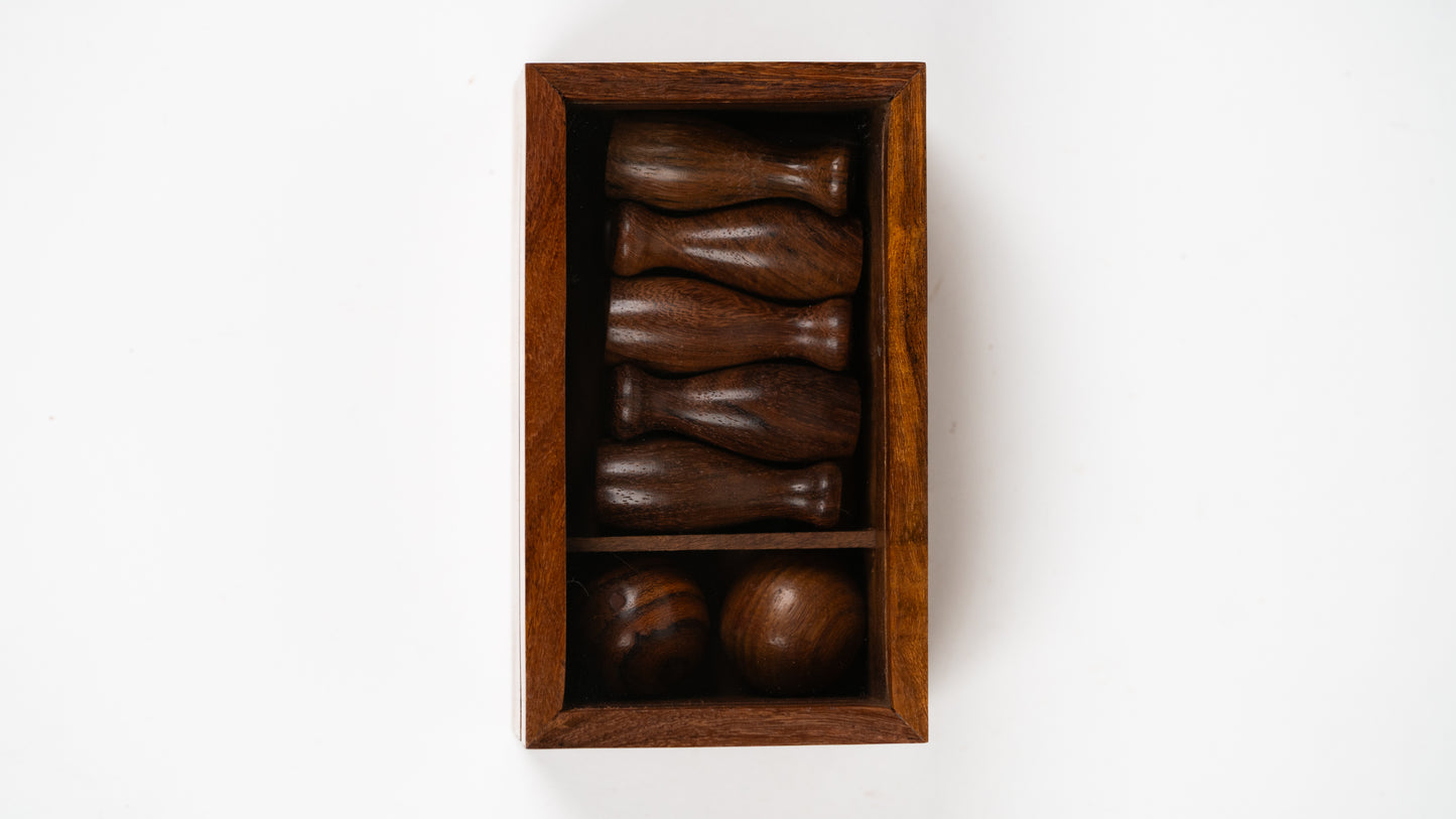 Wooden Mini Bowling Game