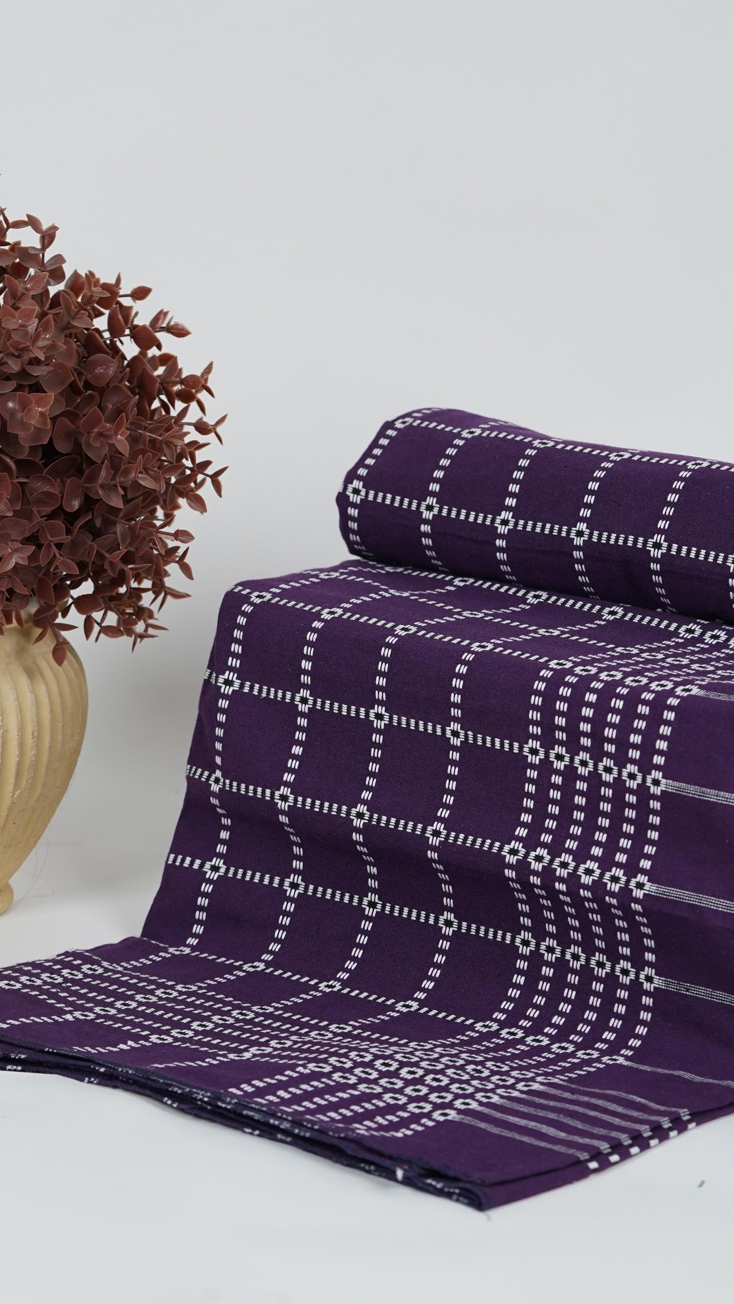 Button Star Chennimalai Bedsheet - Purple