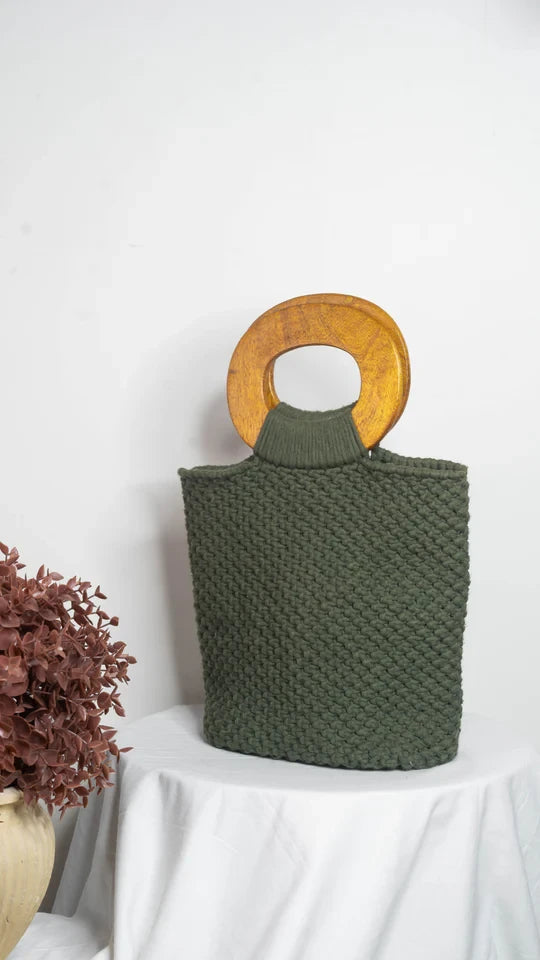 Maroon Macrame Bag (Latest)