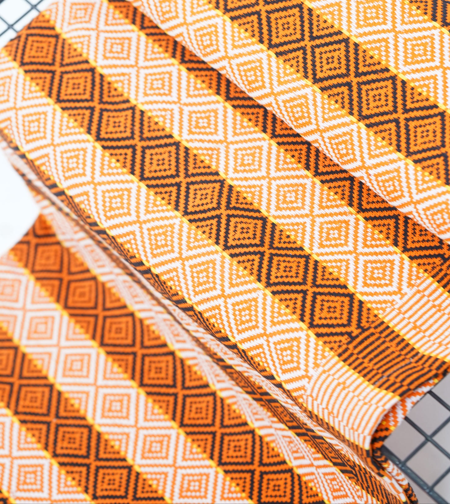 Premium Handloom Chennimalai bedsheet – Orange