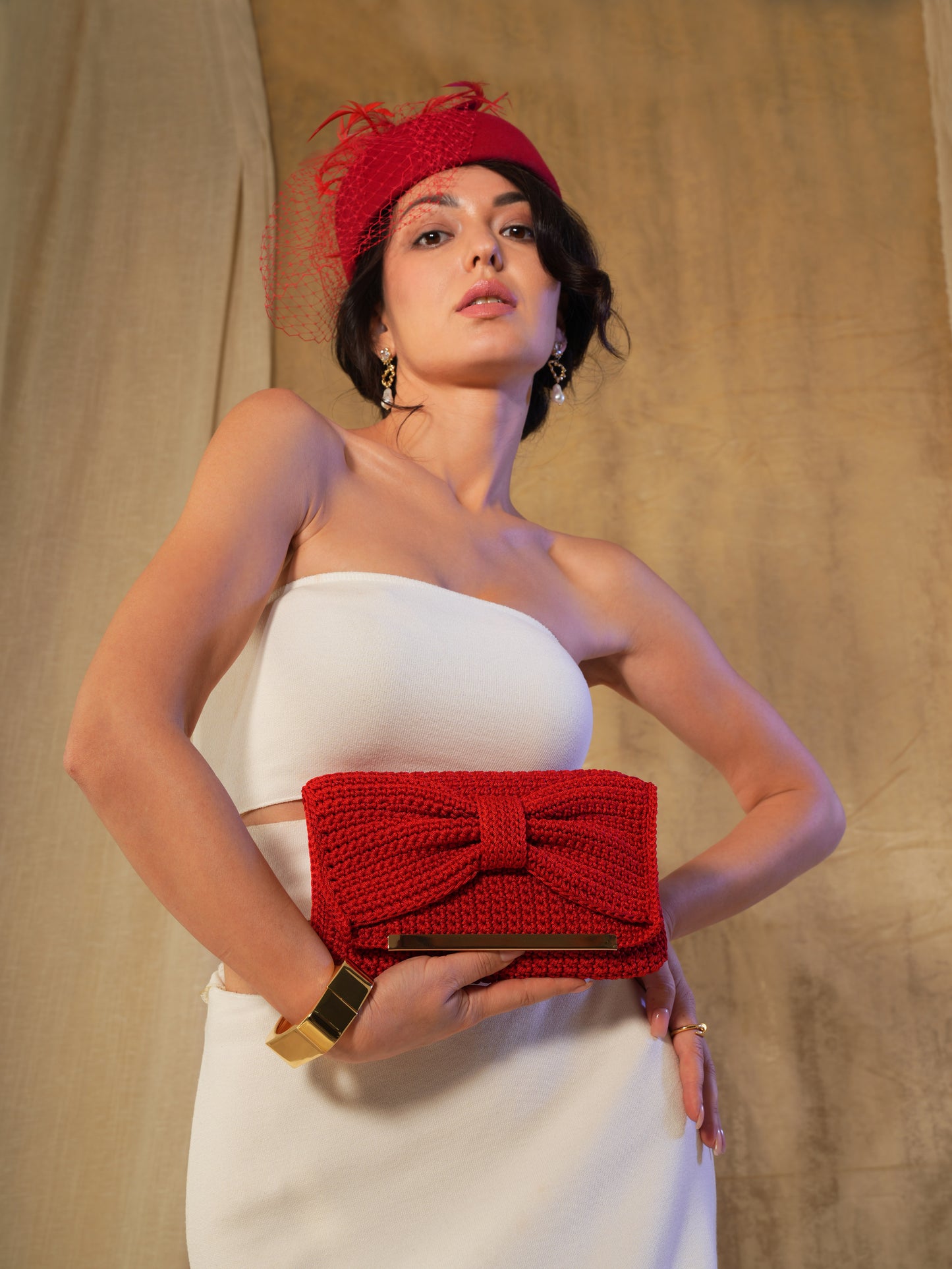 Red Bow Clutch