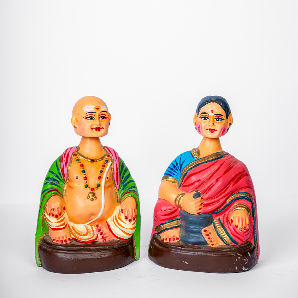 Highly Durable Fiber Tanjore Dancing Doll - Thatha paati