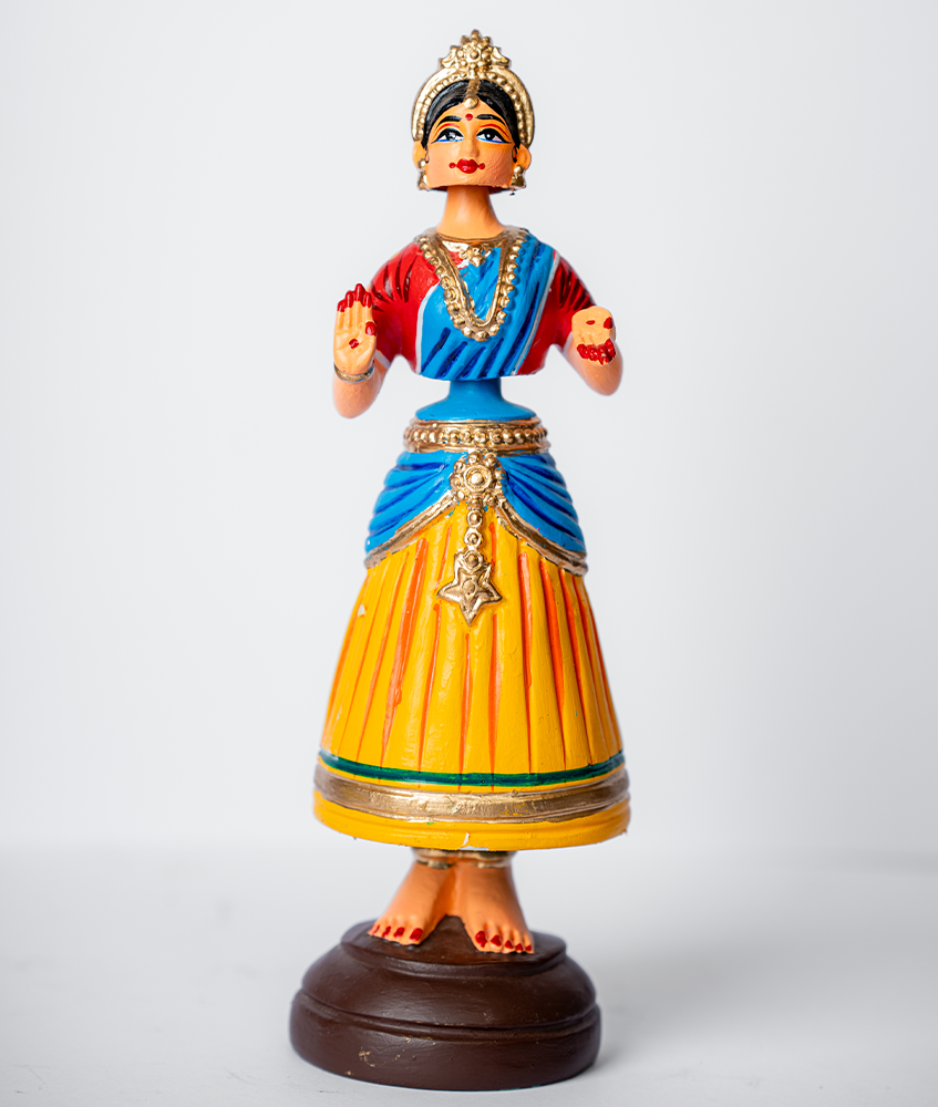Highly Durable Fiber Tanjore Dancing Doll - Raja Rani couple