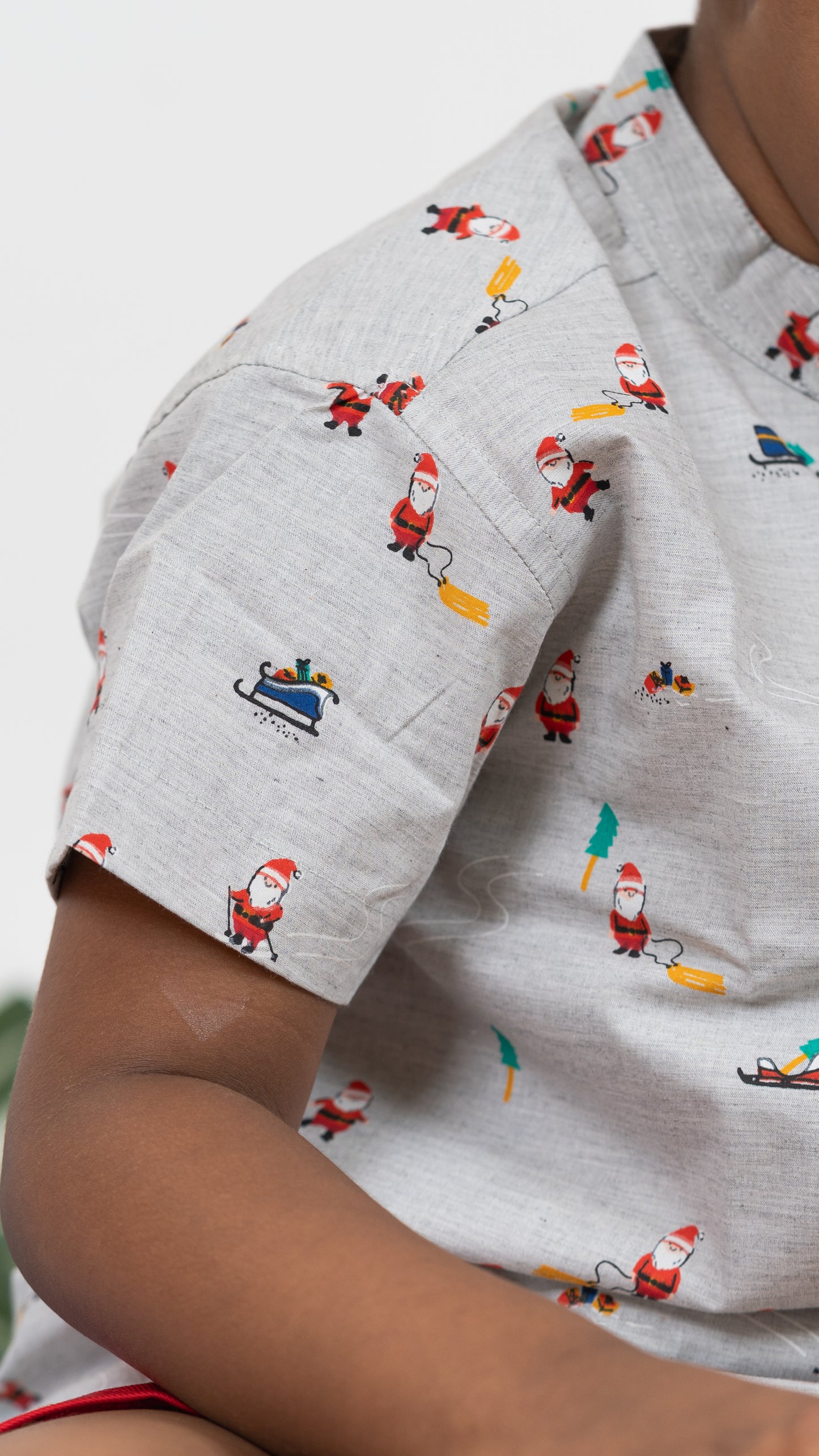 Santa Fun Print Cotton Children Outfit