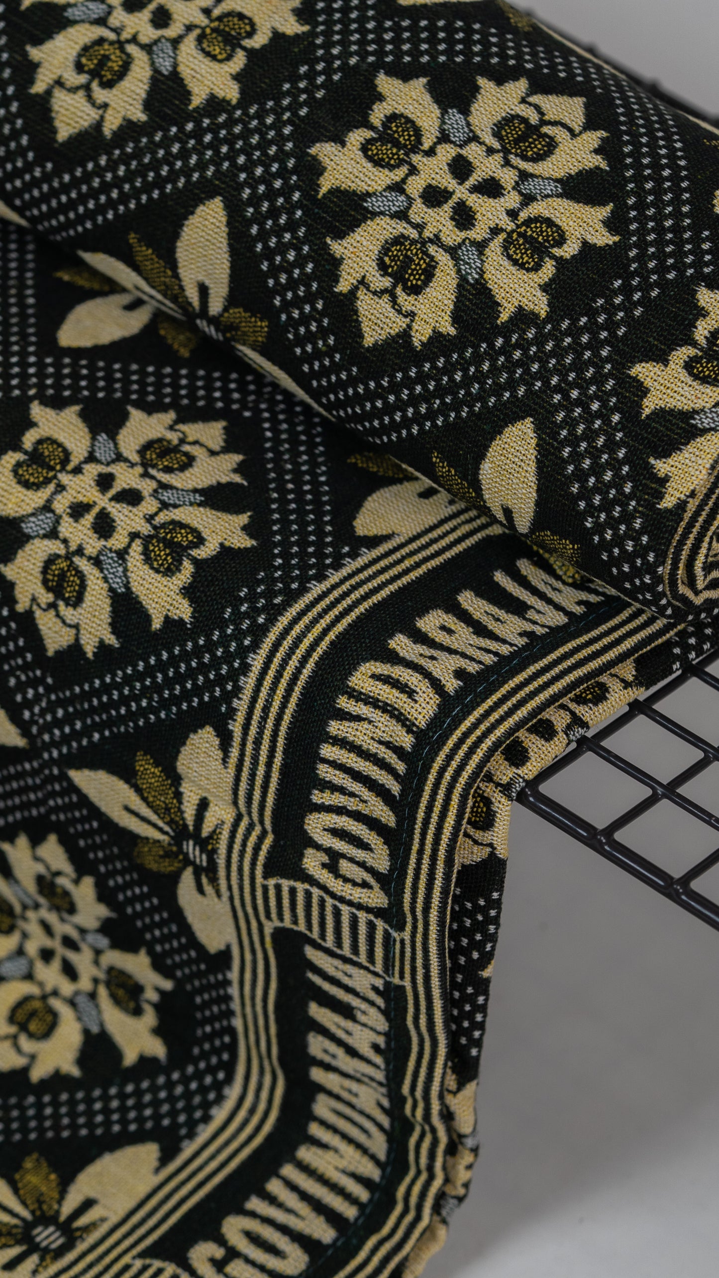 G. Raja Chennimalai Bed Sheet - Green flower