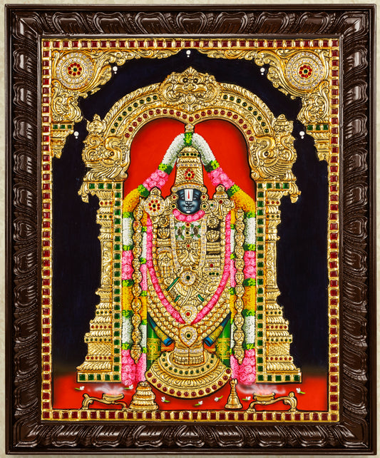 Balaji Tanjore Painting - Single embossed