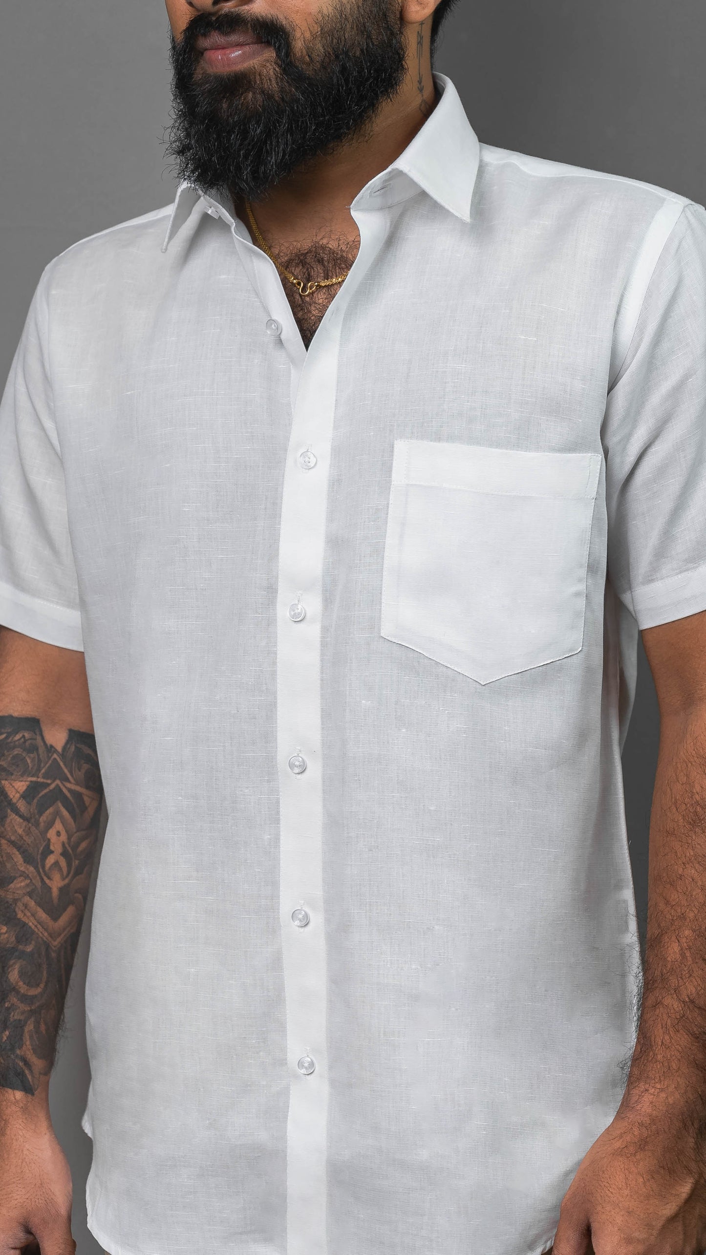 Linen Cotton White Shirt
