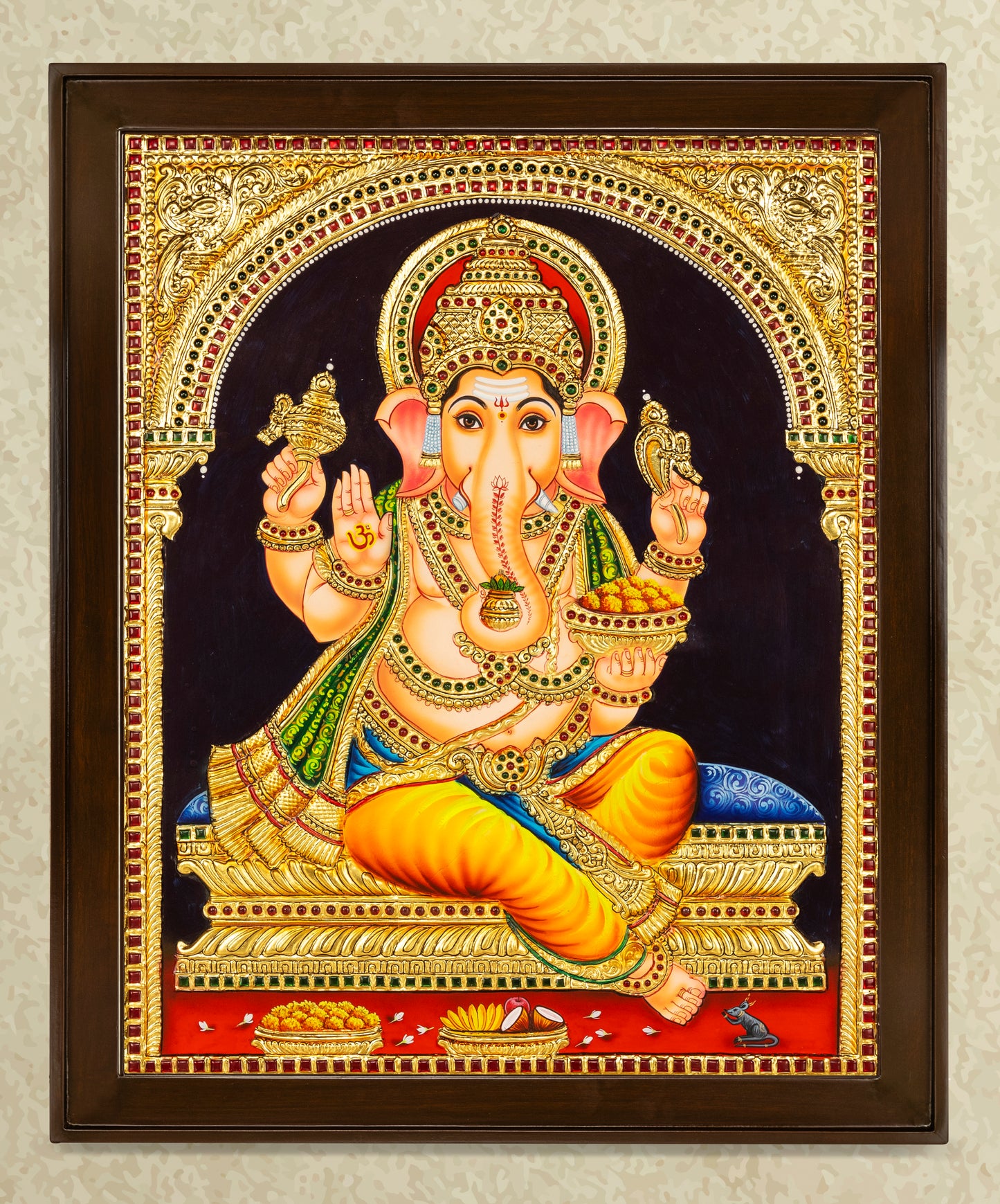 Ganesha Tanjore Painting - Flat work