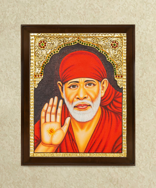 Sai Baba Tanjore Painting- Flat work