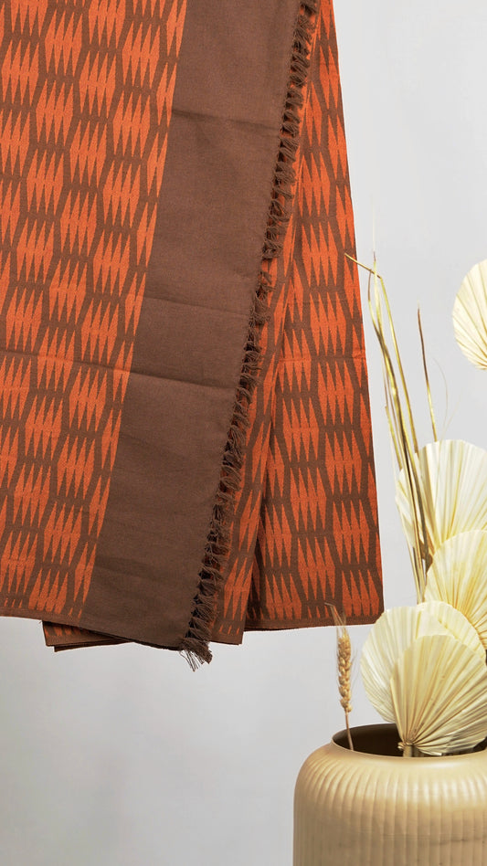 Maroon Orange Lovely Chennimalai Bedsheet