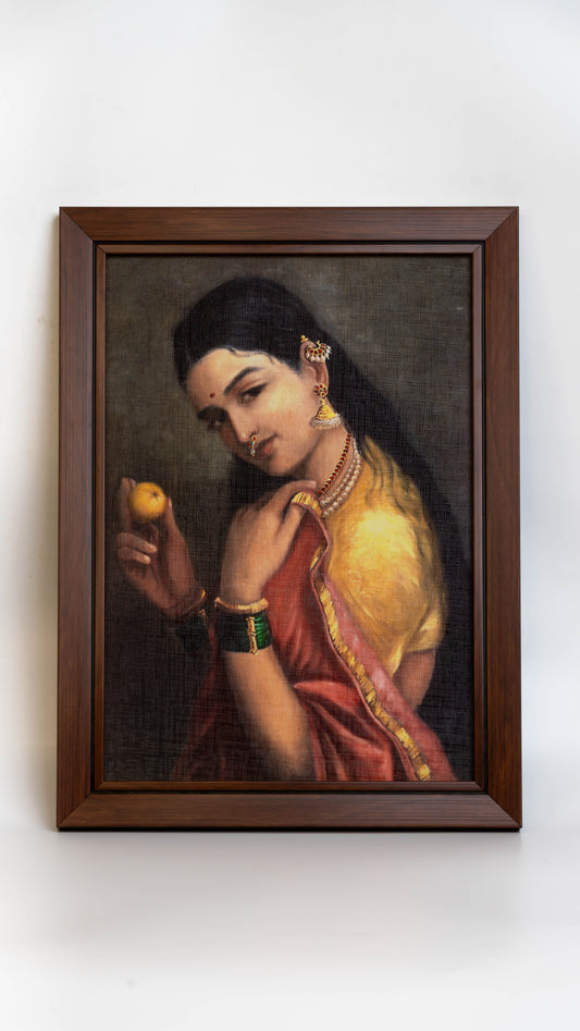 Woman Holding a Fruit