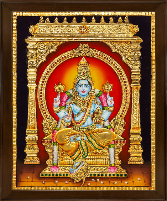 Dhanvantri Tanjore Painting - Flat work
