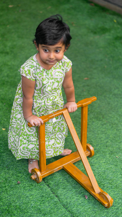 Classic Wooden Push Walker for Toddlers