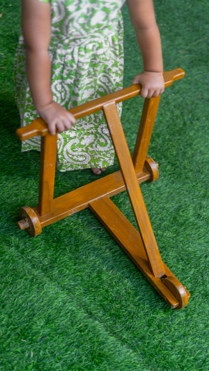 Classic Wooden Push Walker for Toddlers