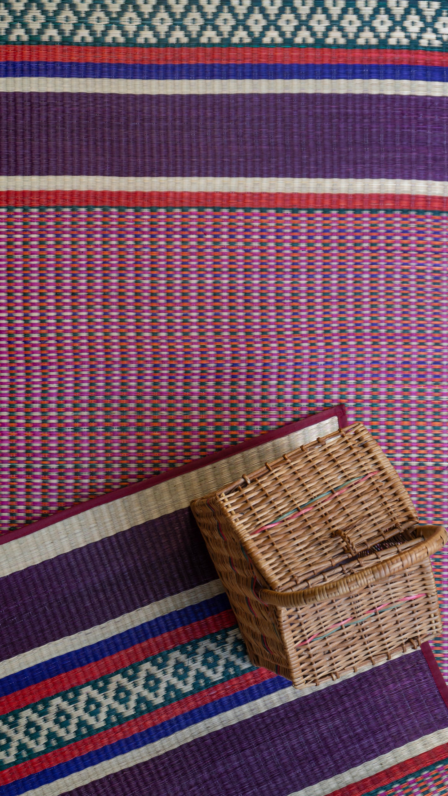 Multicolour Pattamadai River Grass Mat - Variant 2