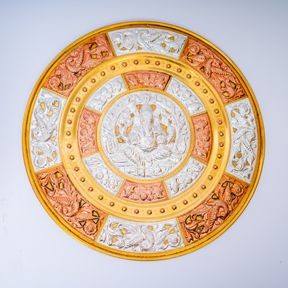 Lord Vinayaka Tri-Metal Art Plate