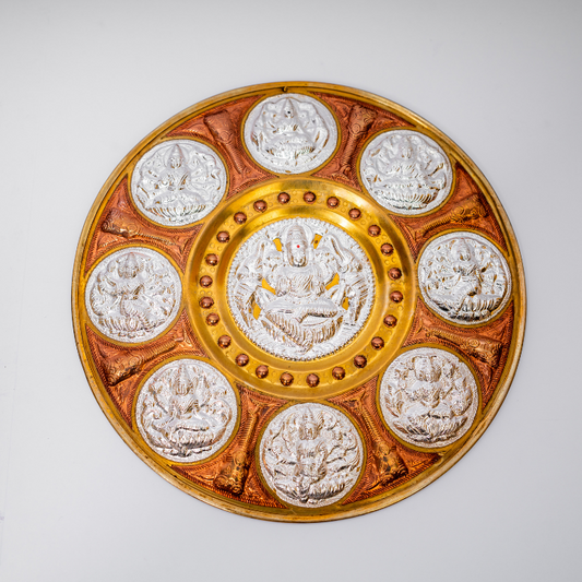 Ashtalakshmi Tri-Metal Art Plate
