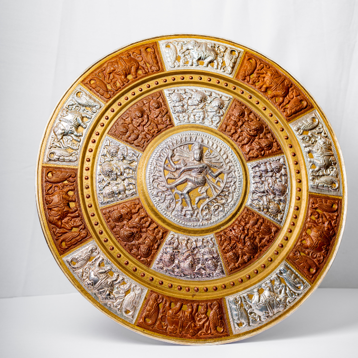 Nataraja Tri-Metal Art Plate