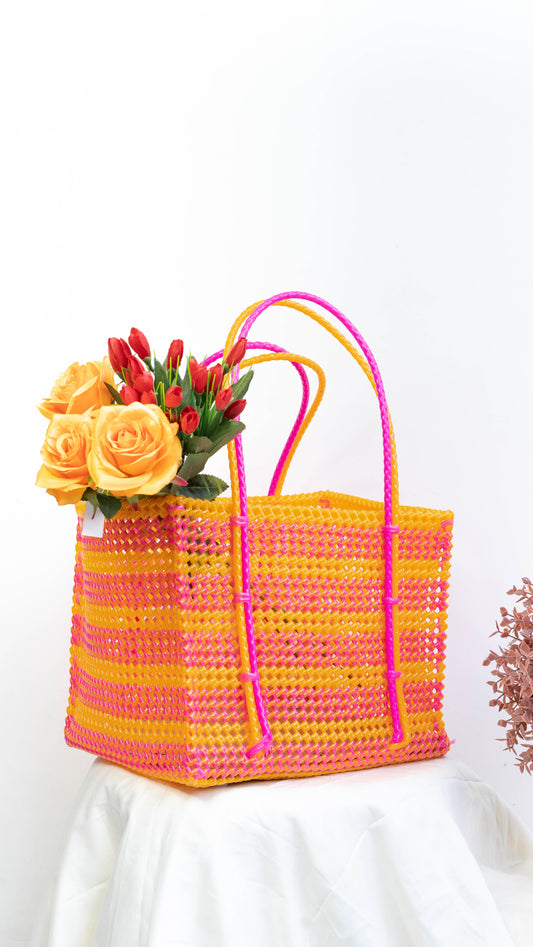 Pink & Orange Casserole Basket