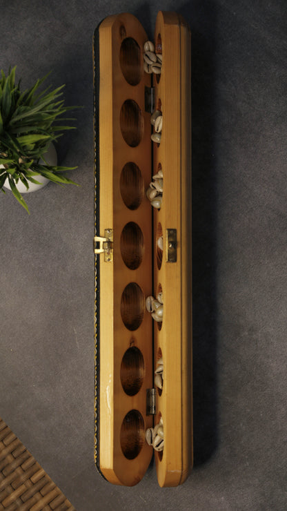 Floral Painted Mancala Game (Pallanguzhi)