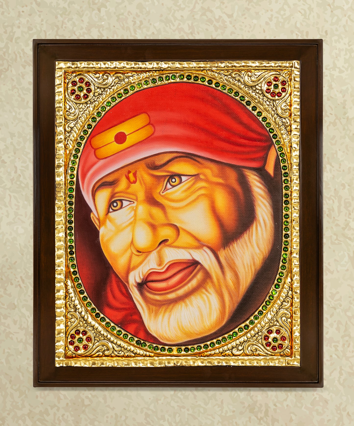 Sai Baba Tanjore Painting - Flat work