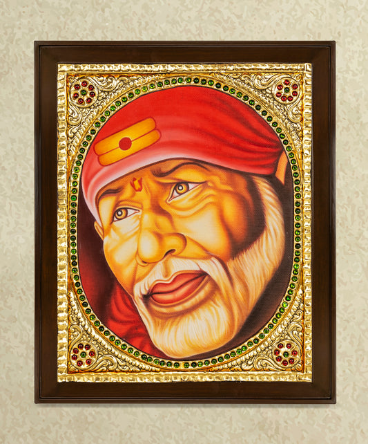 Sai Baba Tanjore Painting - Flat work