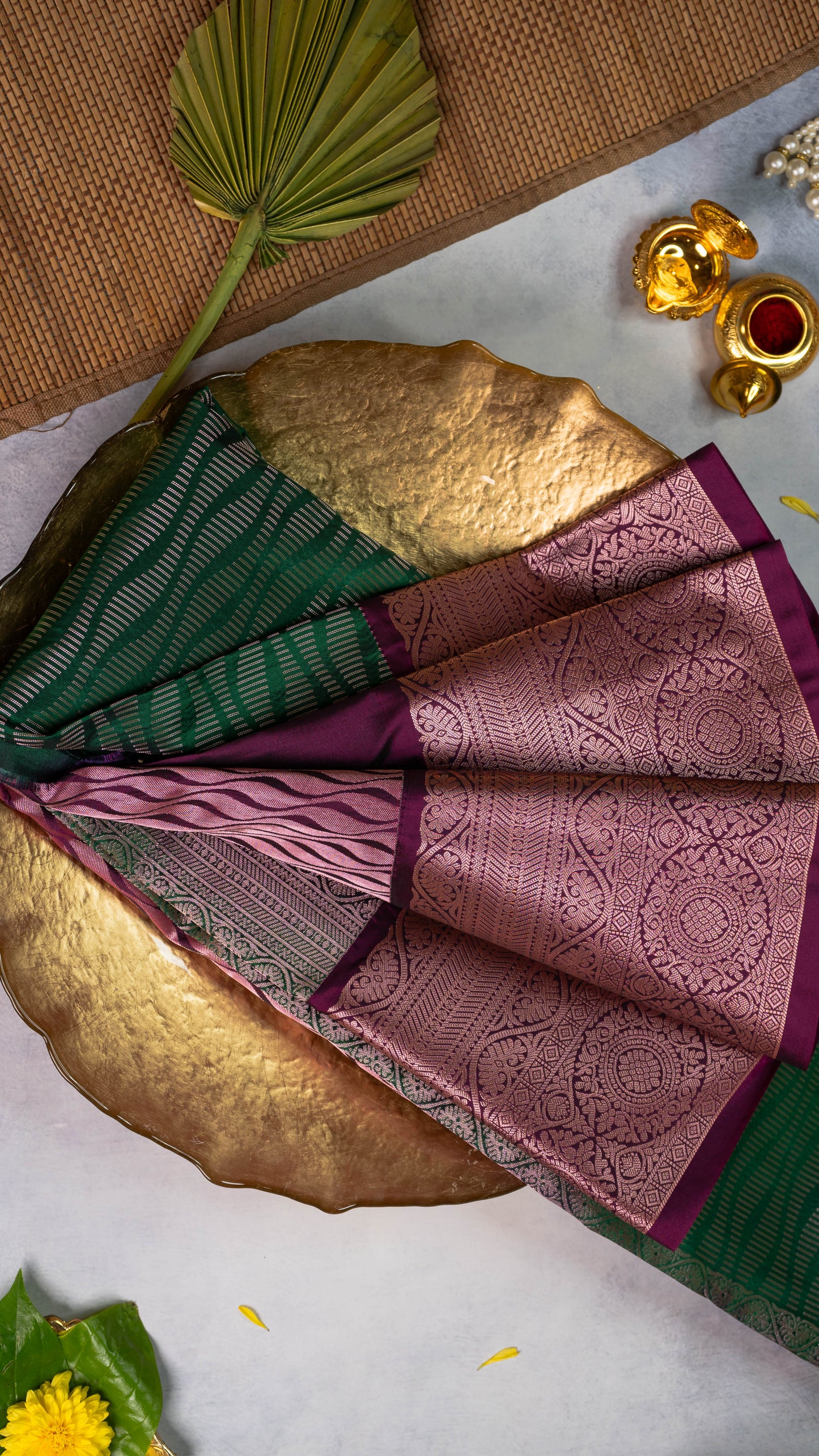 Green Premium Semi-Kanchi Silk Saree with Blouse