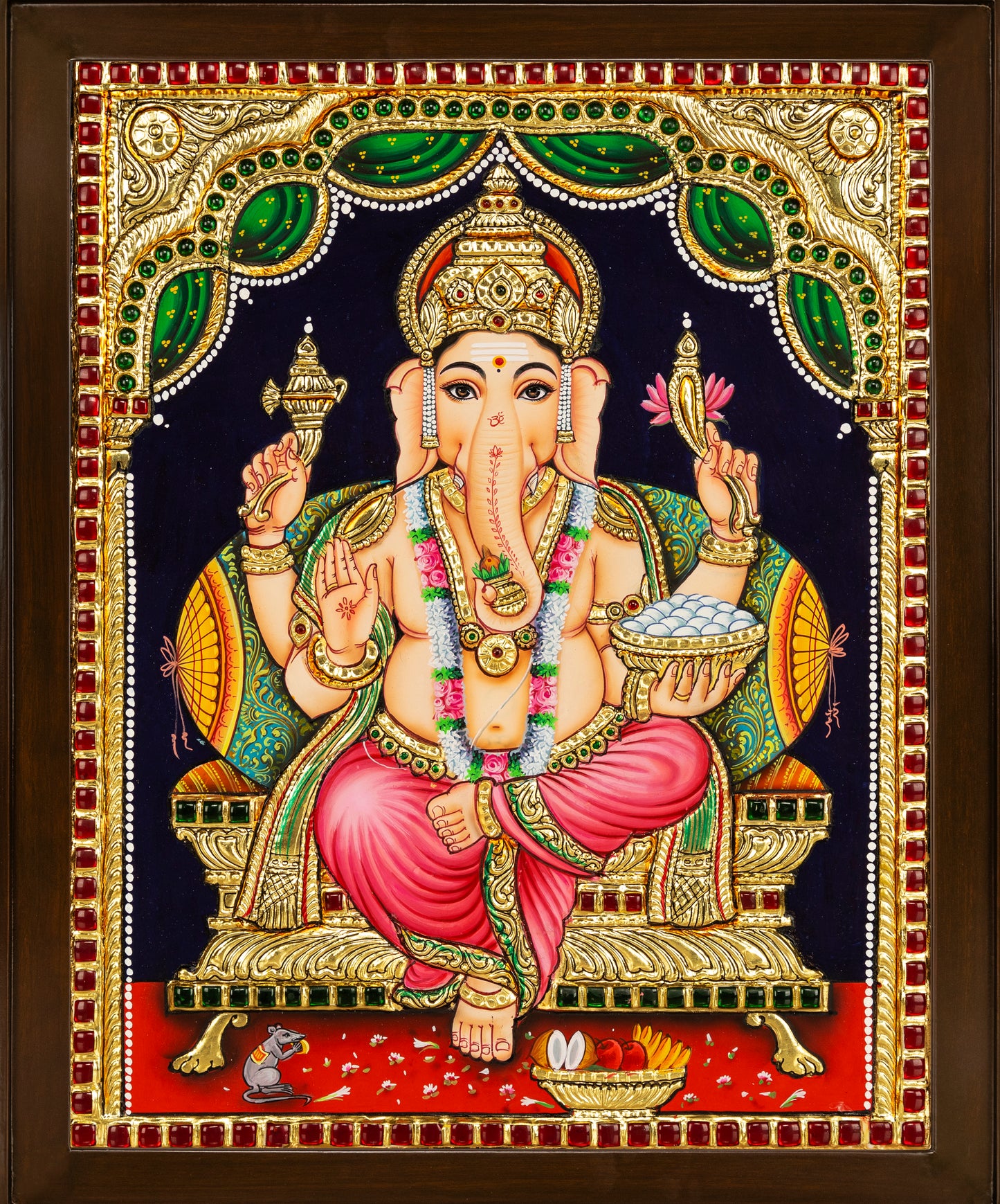 Ganapathy Tanjore Painting - Flat work