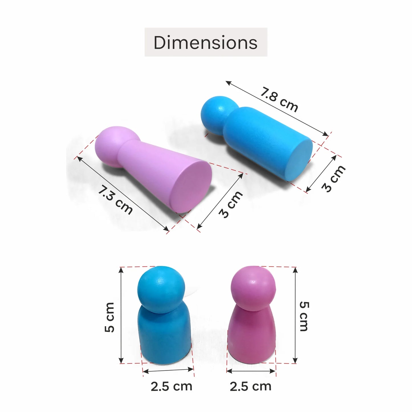 Wooden Family Peg Dolls - 8pcs