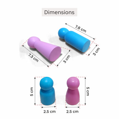Wooden Family Peg Dolls - 8pcs