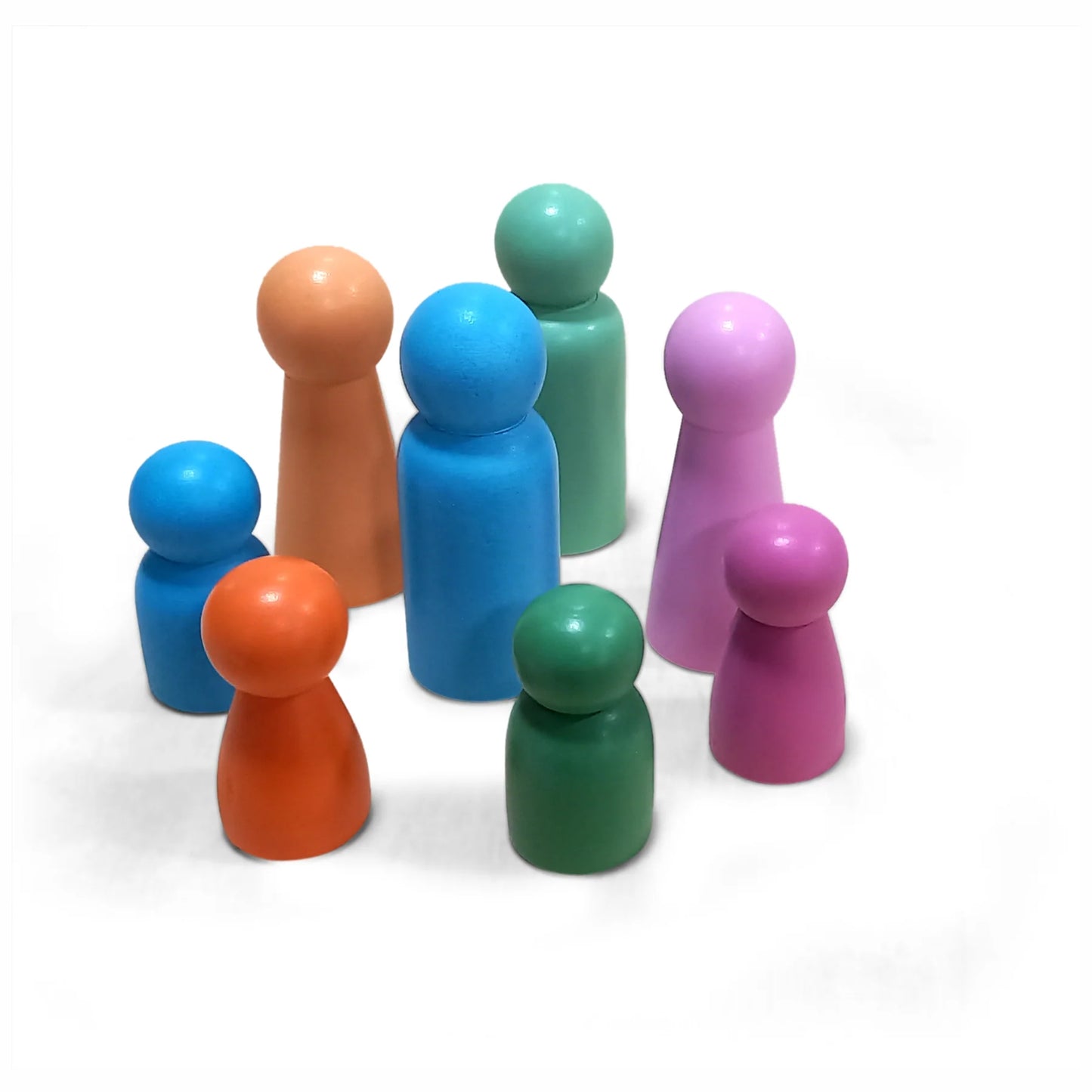Wooden Family Peg Dolls - 8pcs