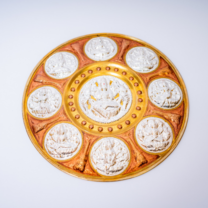 Ashtalakshmi Tri-Metal Art Plate