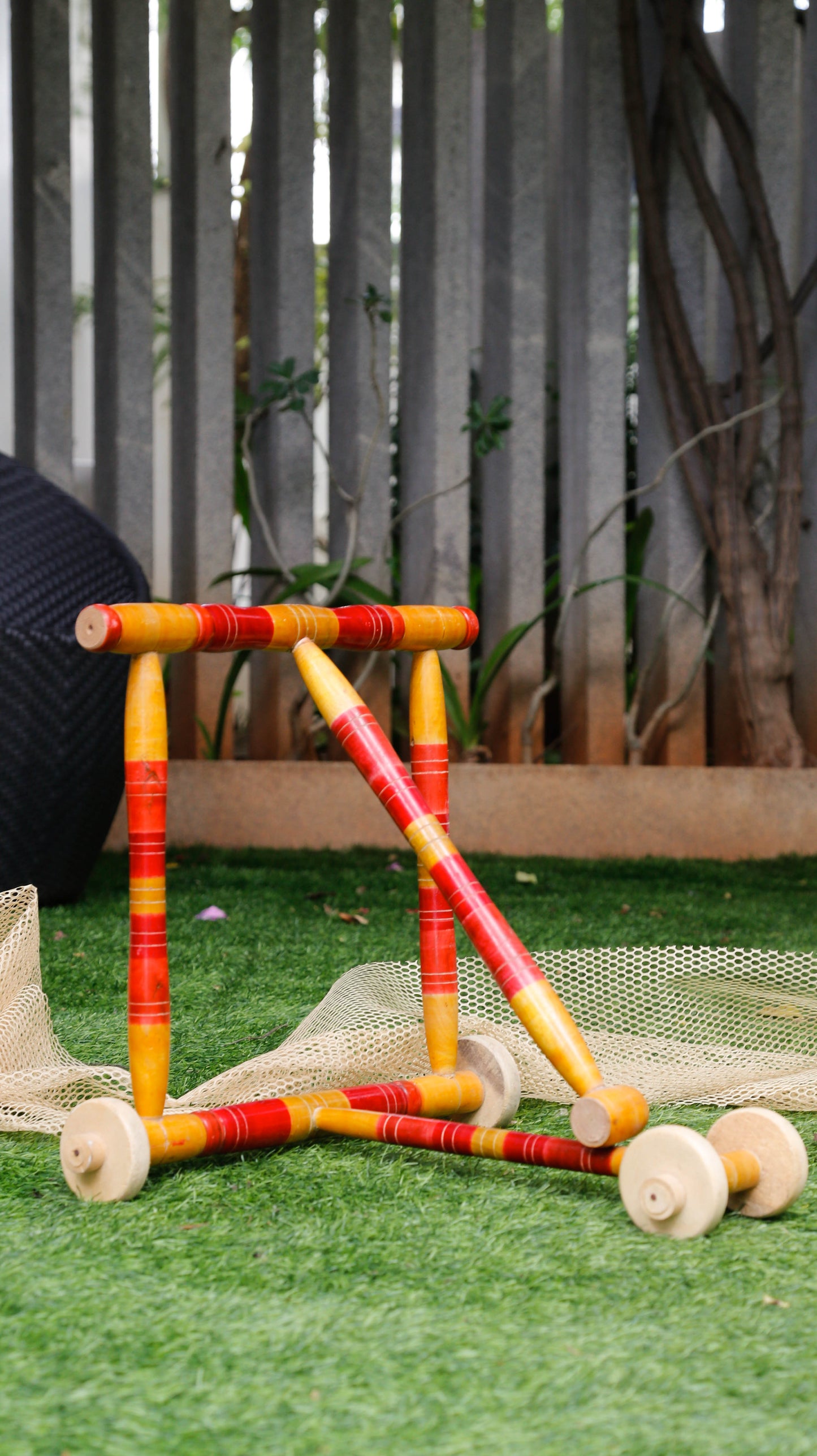 Handcrafted Coloured Wooden Walker