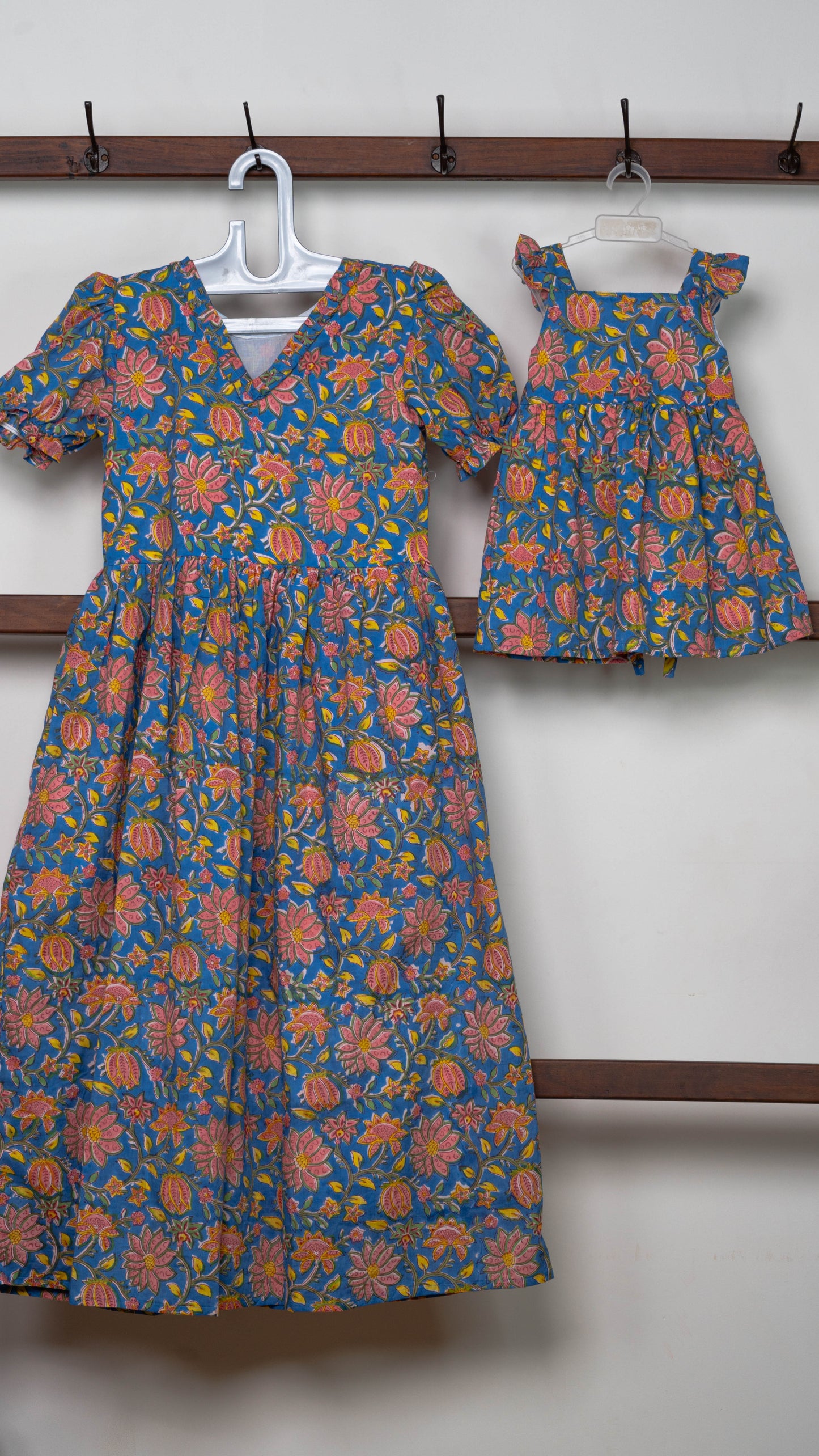 Mother & Daughter Twinning Dress | Floral Print | Multi-colour Floral