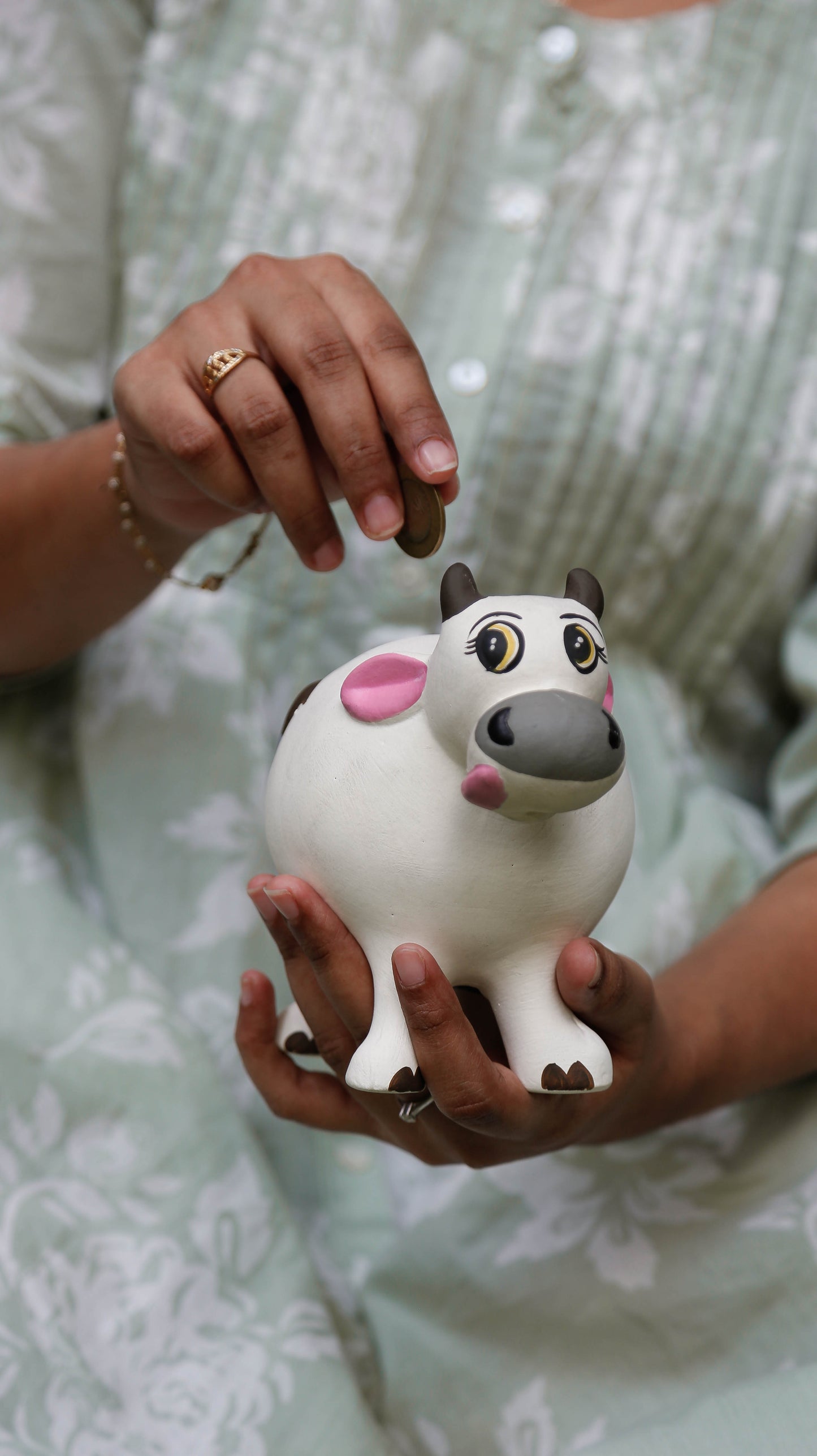 Ceramic Cow Piggy Bank