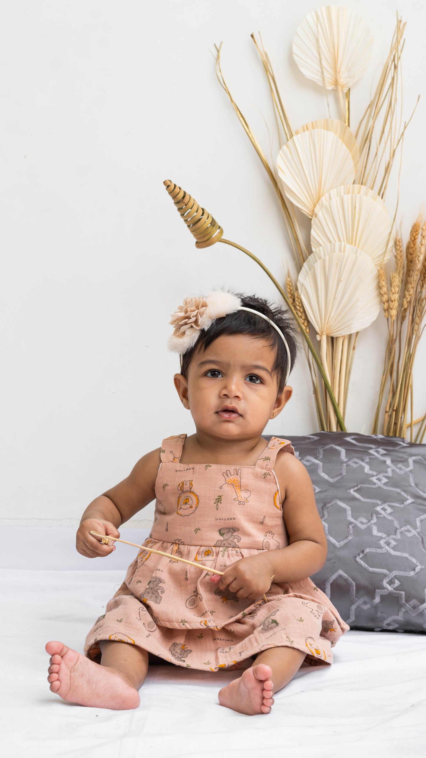 Animal Print Muslin Dress