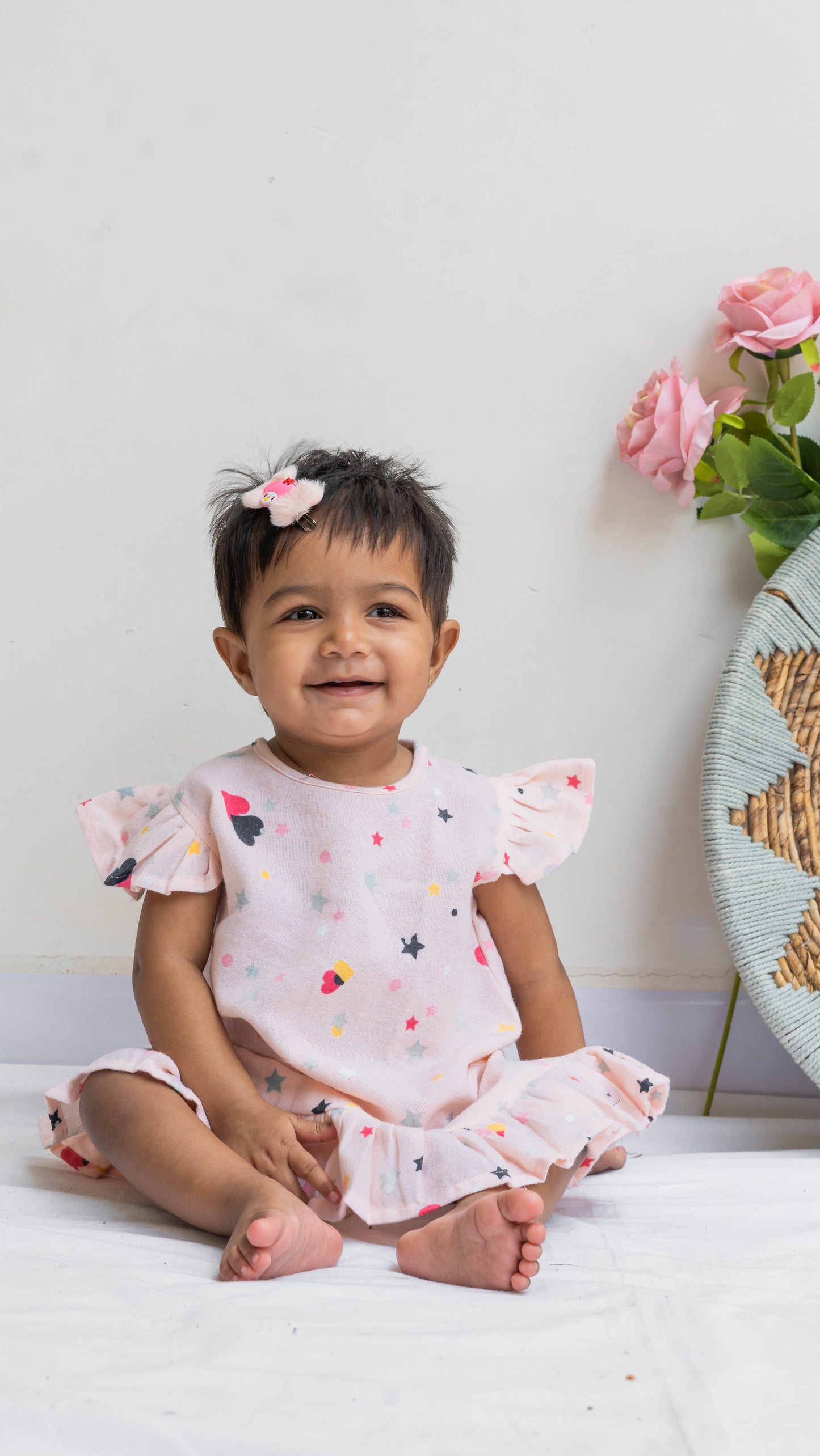 Star Print Muslin Dress