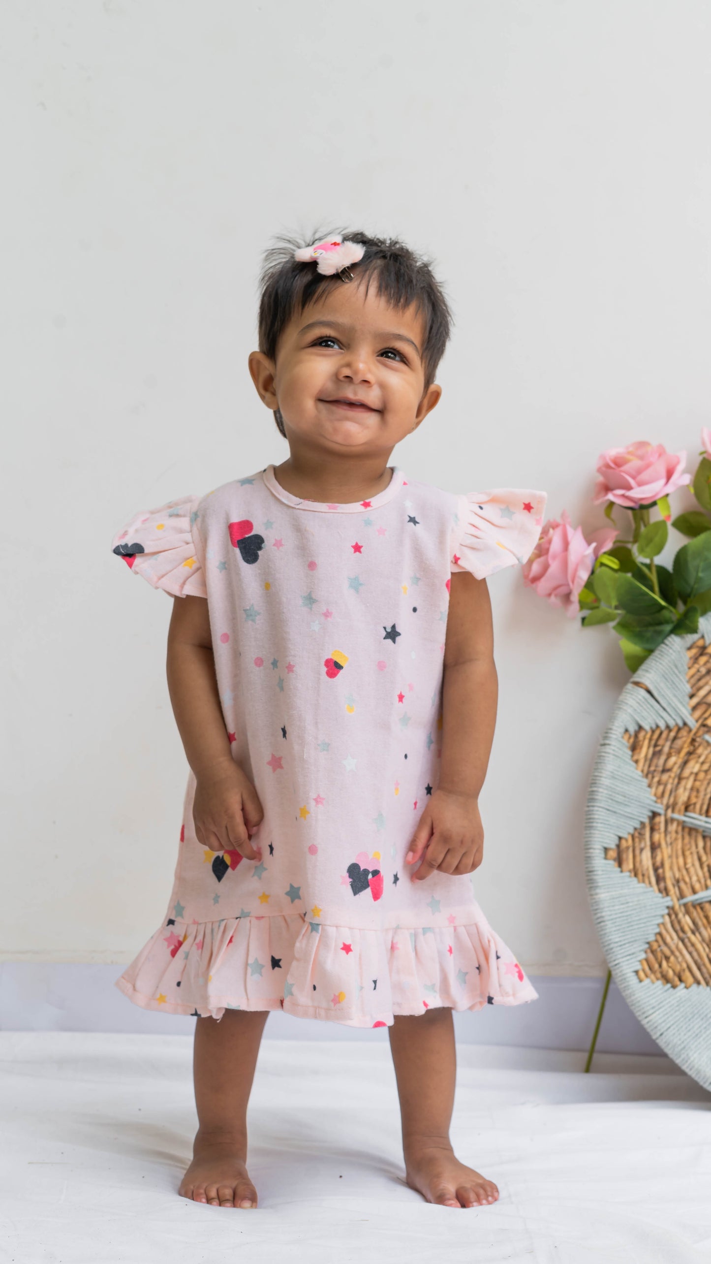 Star Print Muslin Dress