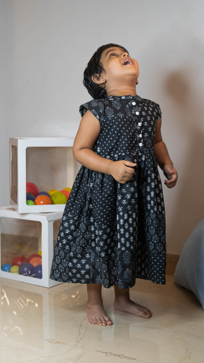 Black Box Print Cotton Dress