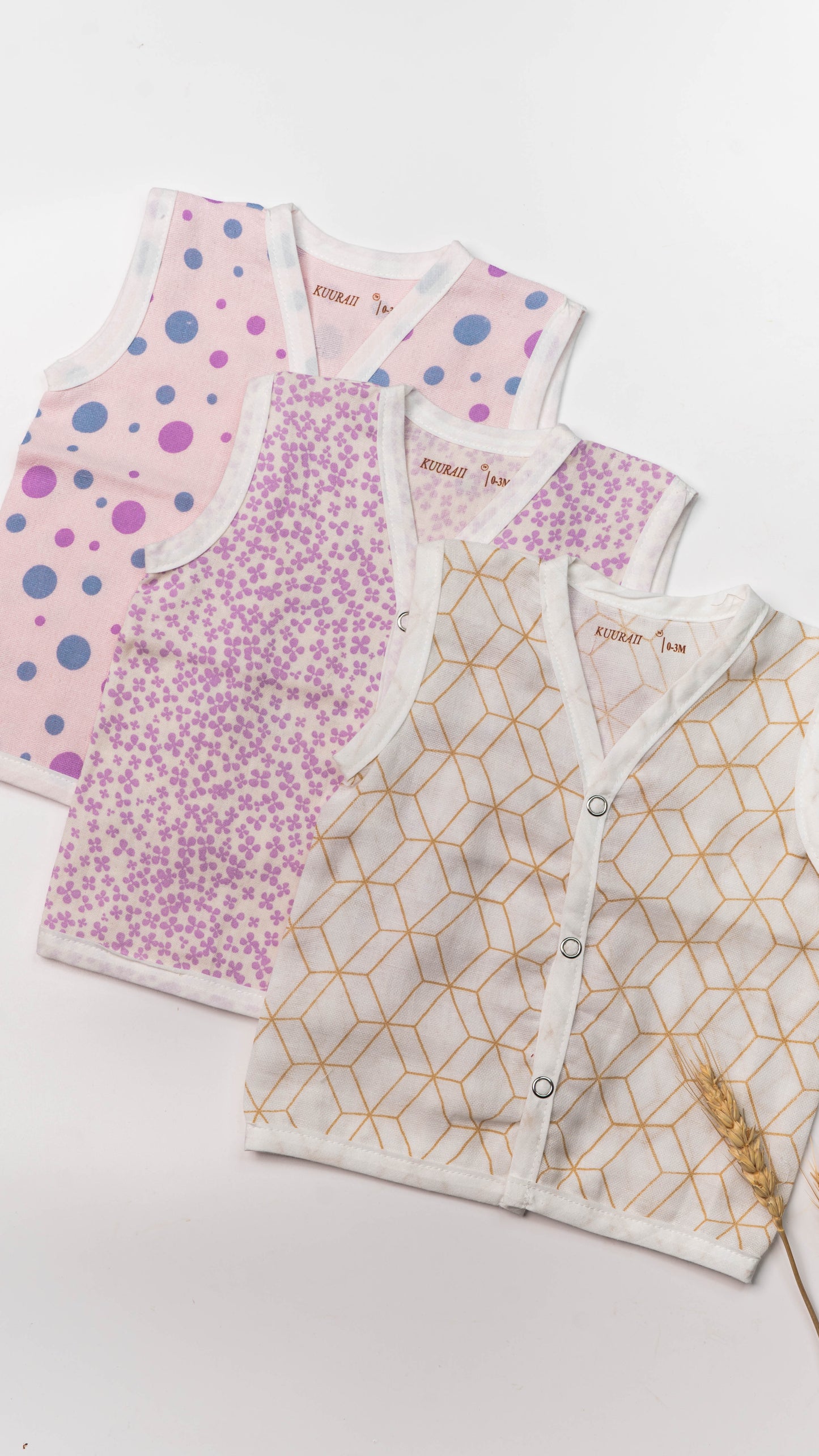 Pack of 3 Muslin Jablas