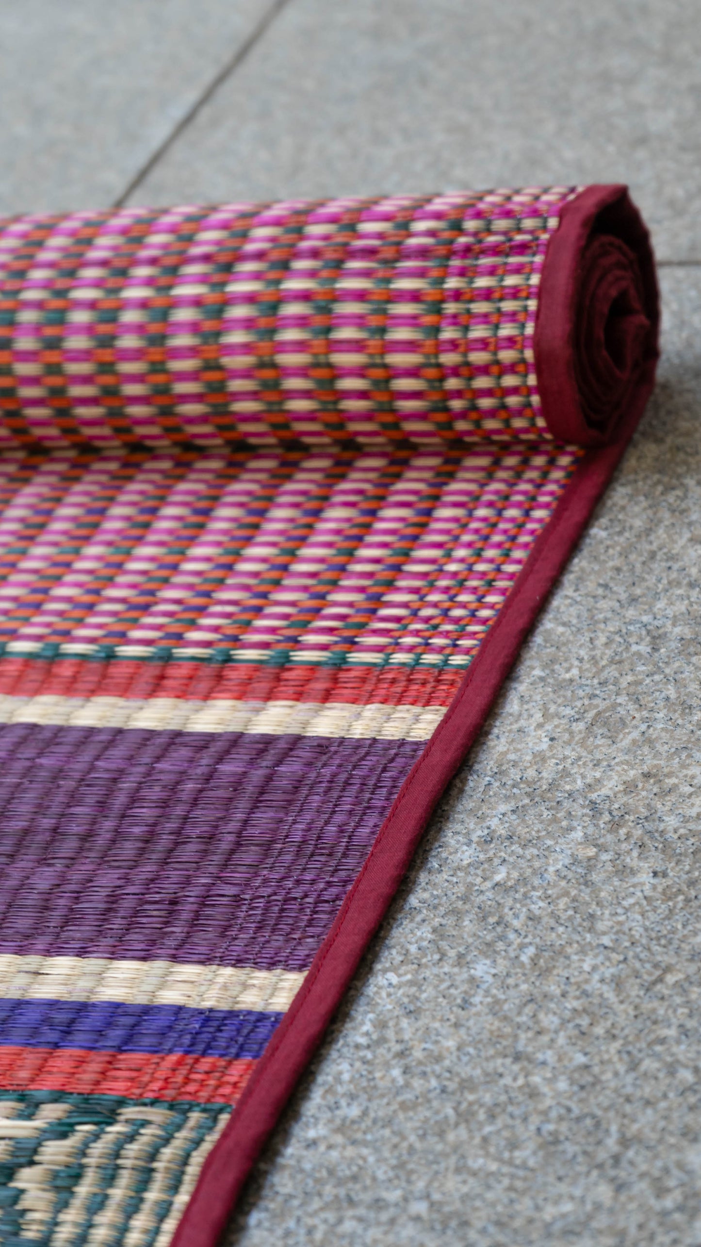 Multicolour Pattamadai River Grass Mat - Variant 2