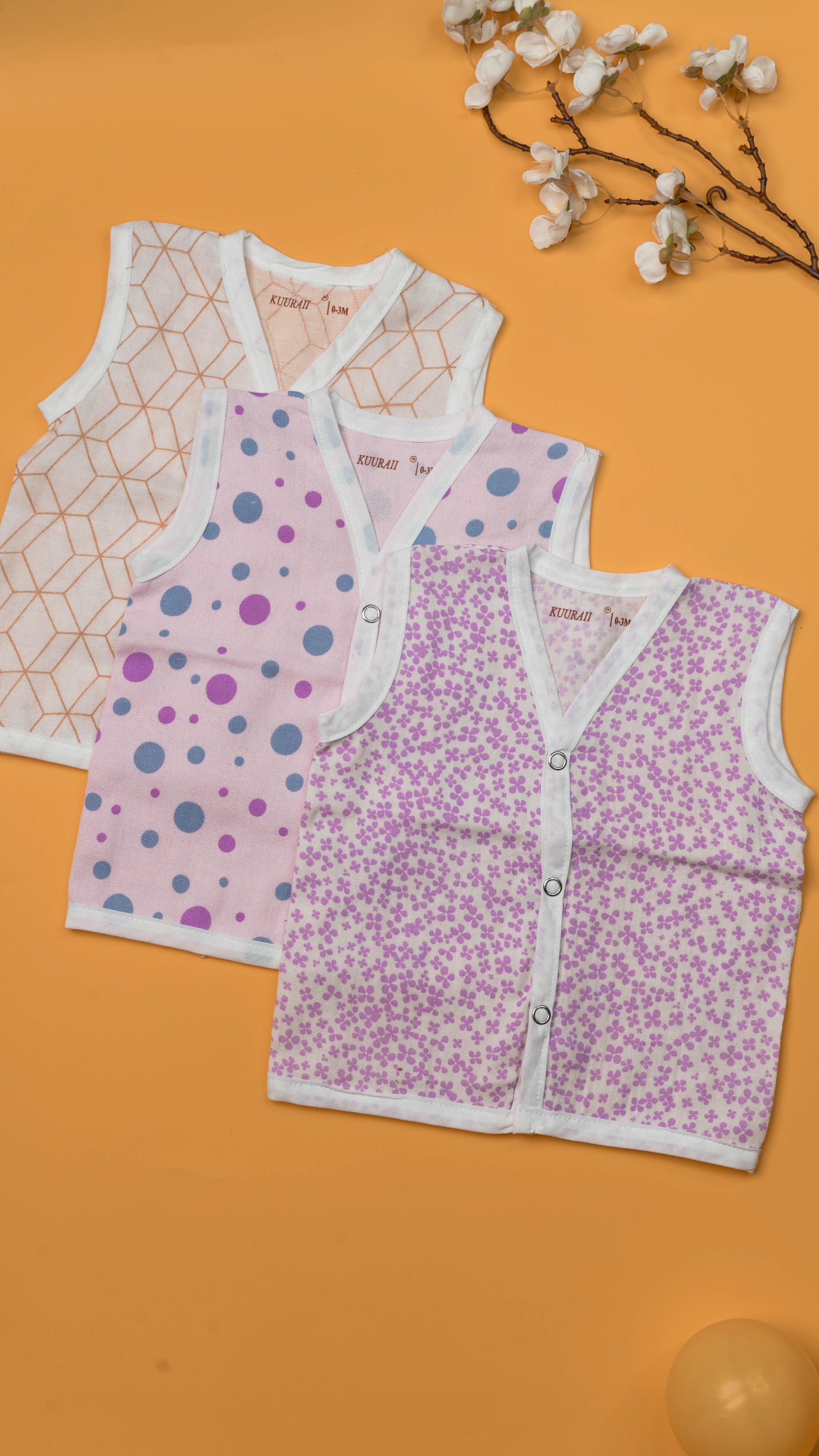 Pack of 3 Muslin Jablas