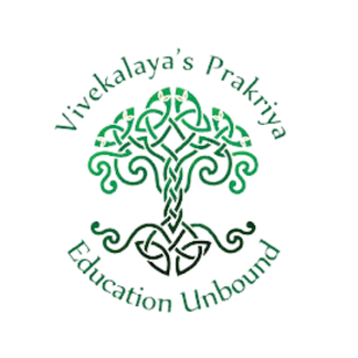 Logo of Vivekalaya's Prakriya with a stylized tree design on a white background