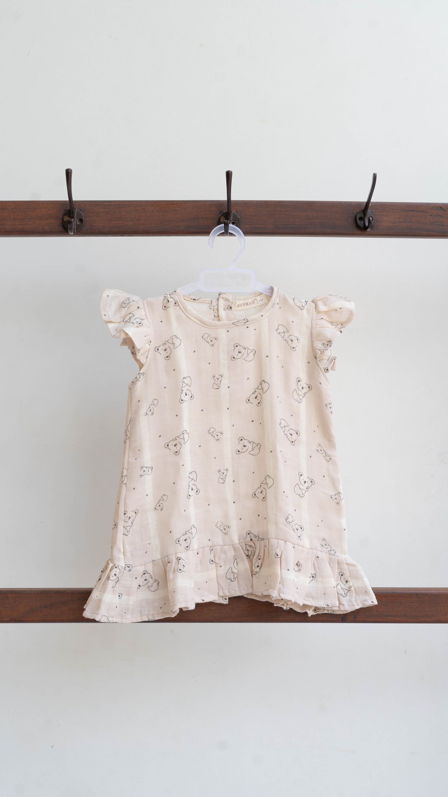 Koala Print Muslin Dress