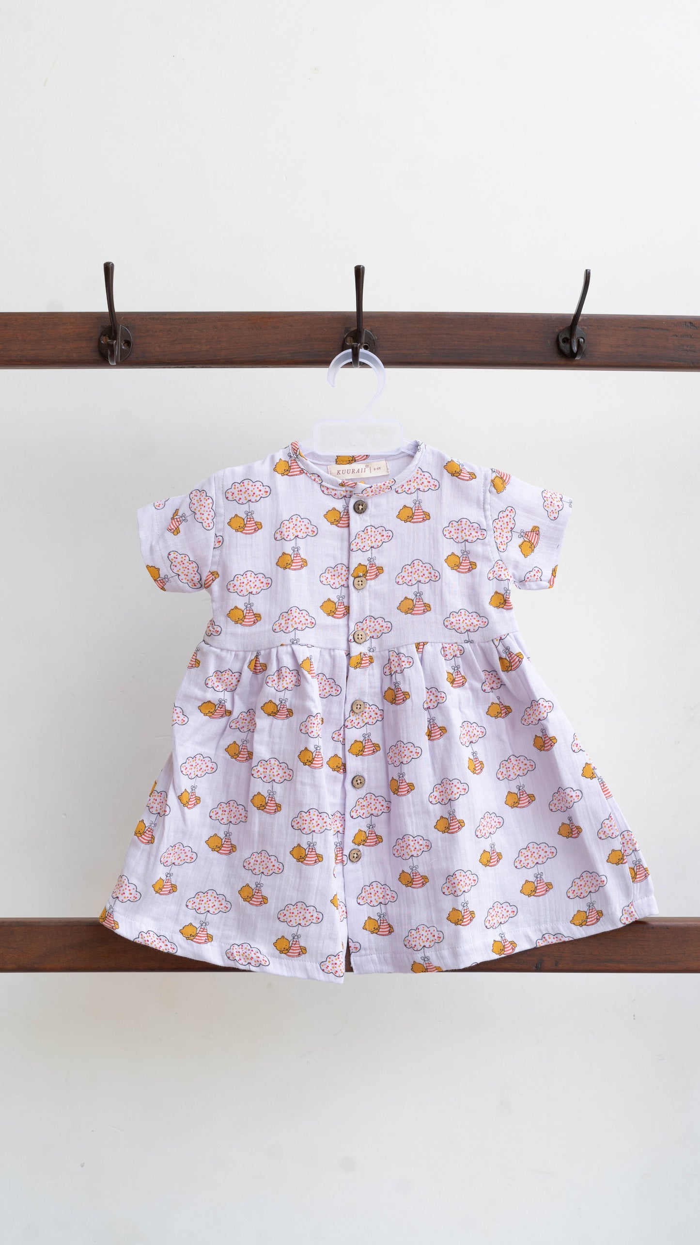 Cloud Print Muslin Dress