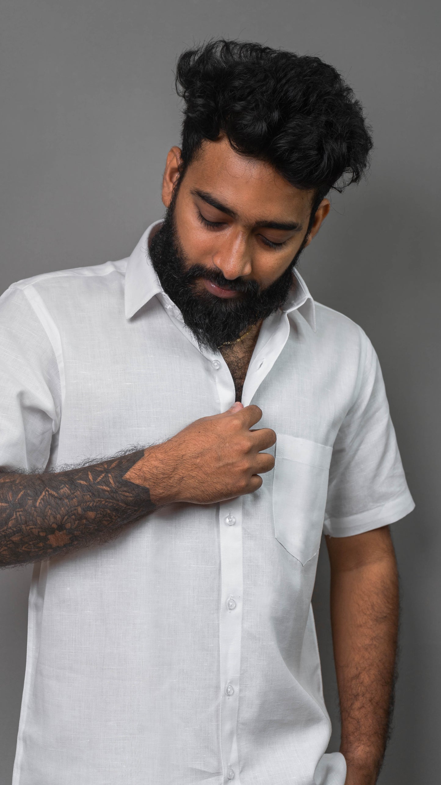 Linen Cotton White Shirt