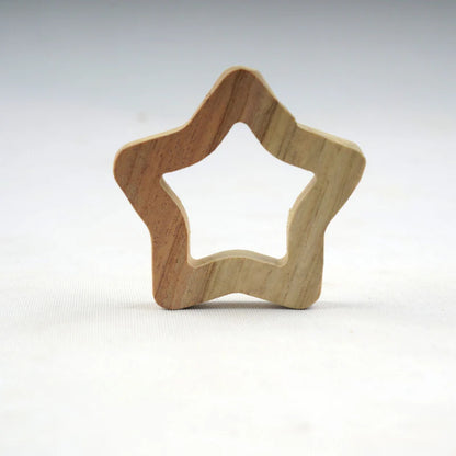 Wooden Star, Moon and Cloud Teethers